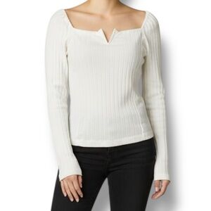 Free People Coquette Ribbed L/S Top sz S